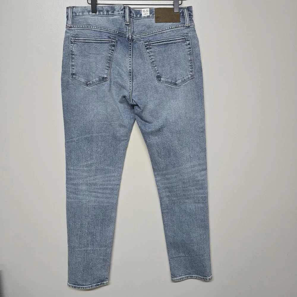 Nwt Todd Snyder Slim Fit Stretch Destroyed‎ Indigo Jeans Men's Sz 32 X 32